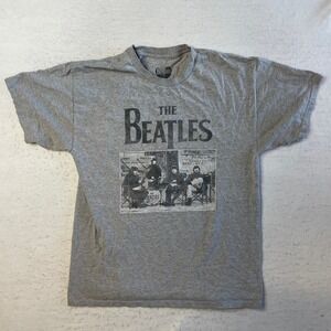 The Beatles Graphic T-Shirt Large Gray Short Sleeve Band Tee Apple Corps 2019